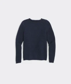 Boys’ Cotton Cashmere Cable Crewneck Sweater