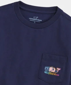 Boys' Gamer Character Whale Long-Sleeve Pocket Tee