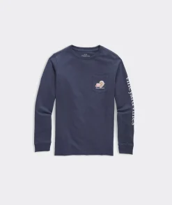 Boys' Glow-In-The-Dark Holiday Lights Whale Long-Sleeve Tee