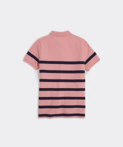 Boys' Heritage Stripe Pique Polo