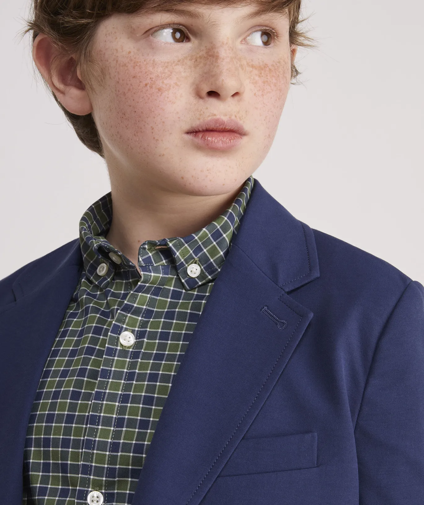 Boys' Stretch Cotton Blackwatch Blazer (8-18)
