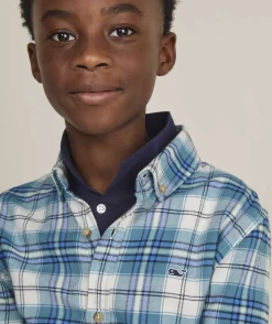 Boys' Stretch Flannel Check Shirt