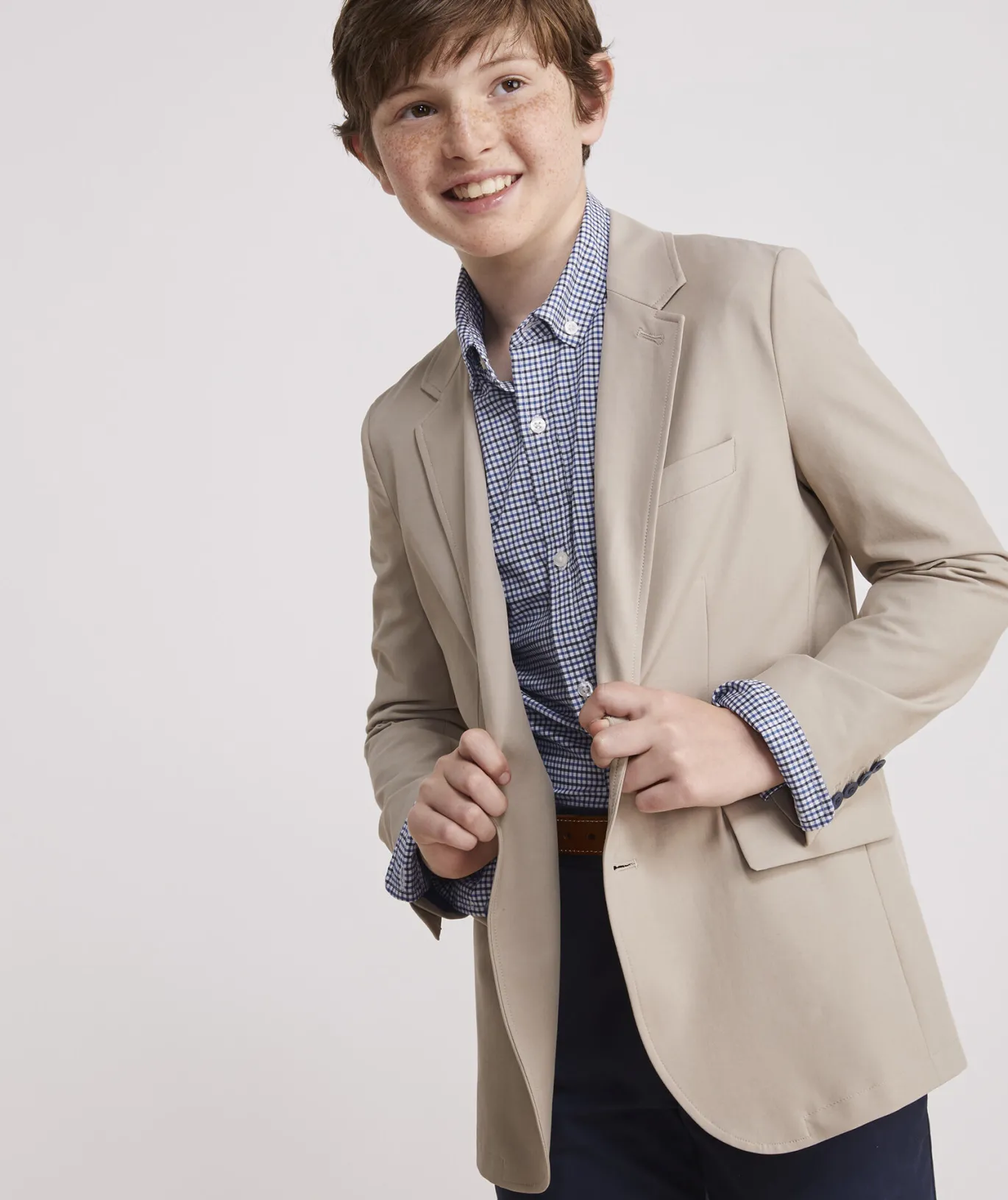 Boys' Stretch Flannel Plaid Shirt