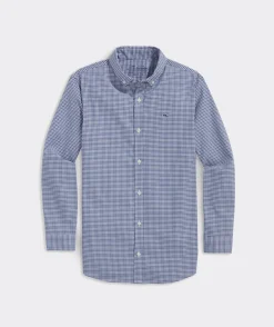 Boys' Stretch Flannel Plaid Shirt