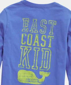 Boys' Sunset Pier Bernese Mountain Dog Long-Sleeve Pocket Tee