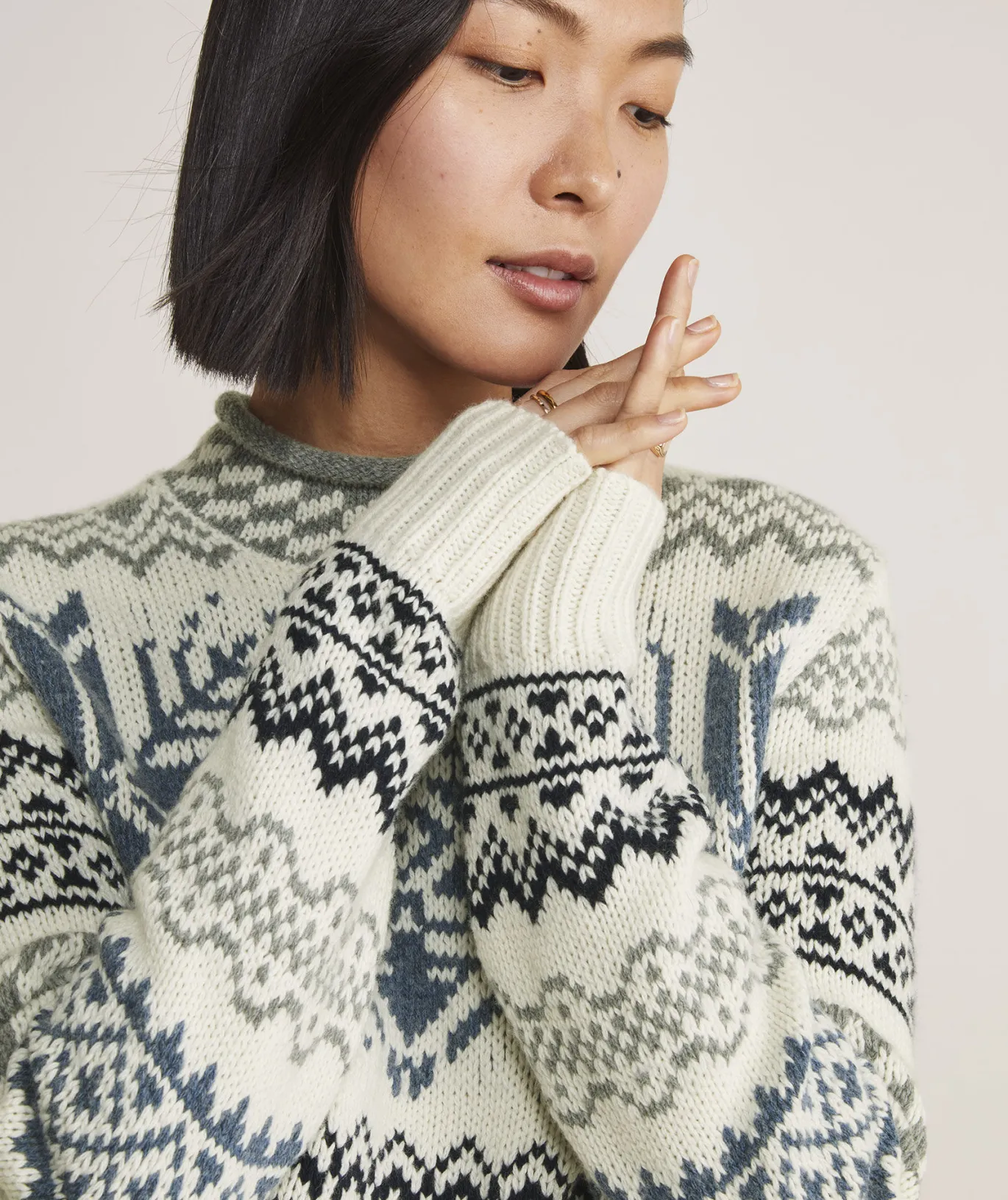 Breton Stripe Mockneck Sweater