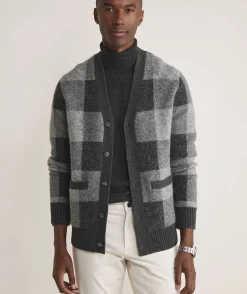 Buffalo Check V-Neck Cardigan