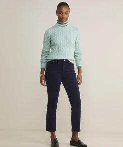 Cashmere Cable Shine Crewneck Sweater