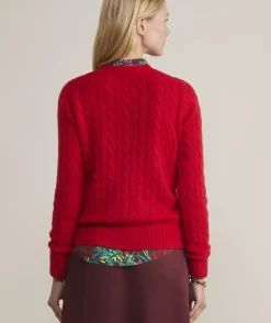 Cashmere Classic Cable Crewneck Sweater