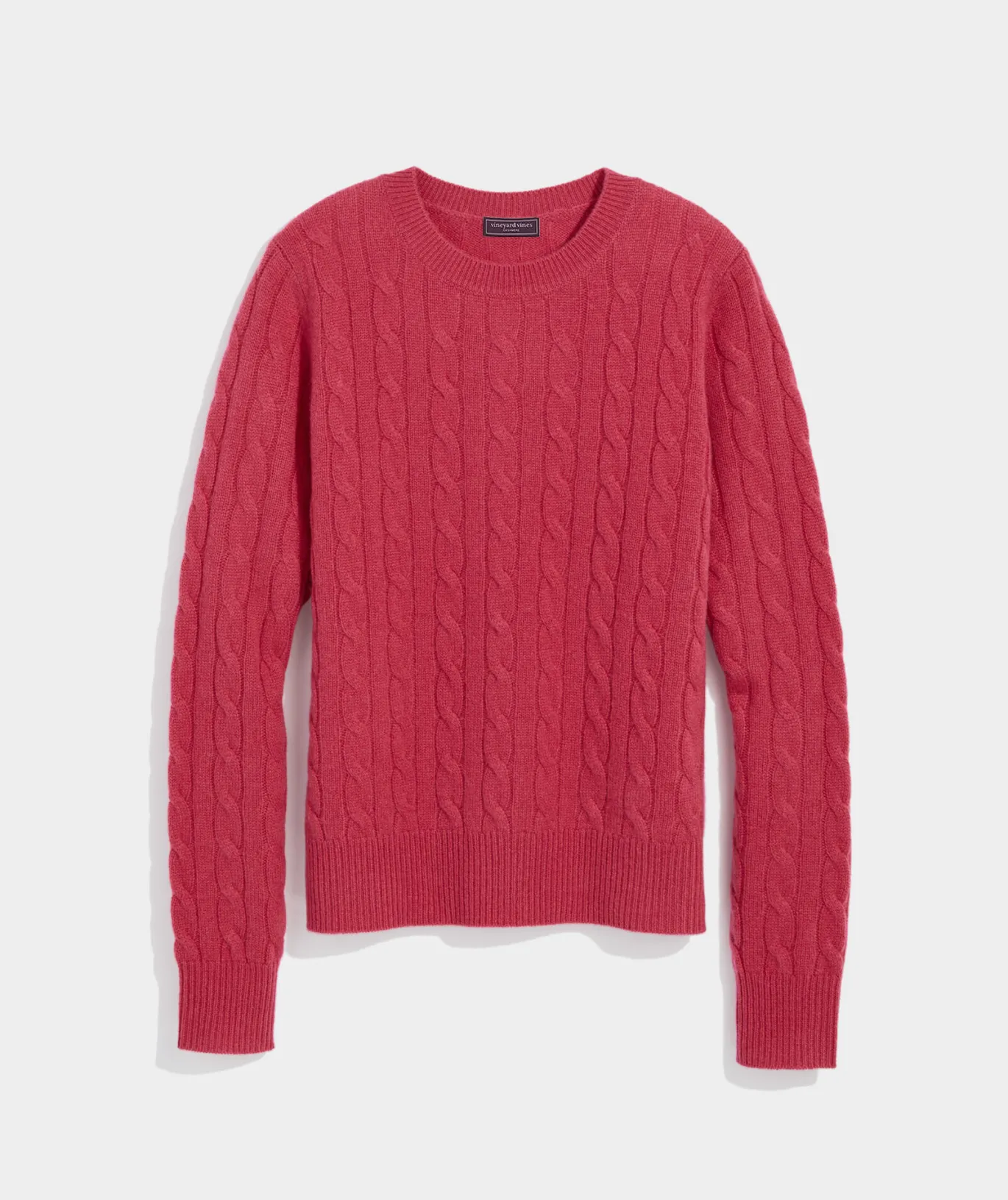 Cashmere Classic Cable Crewneck Sweater