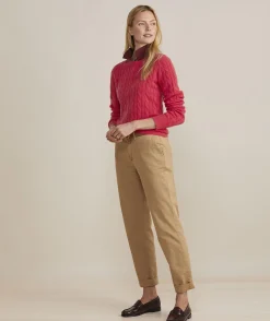 Cashmere Classic Cable Crewneck Sweater