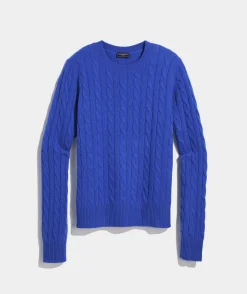 Cashmere Classic Cable Crewneck Sweater