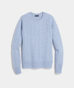 Cashmere Classic Cable Crewneck Sweater