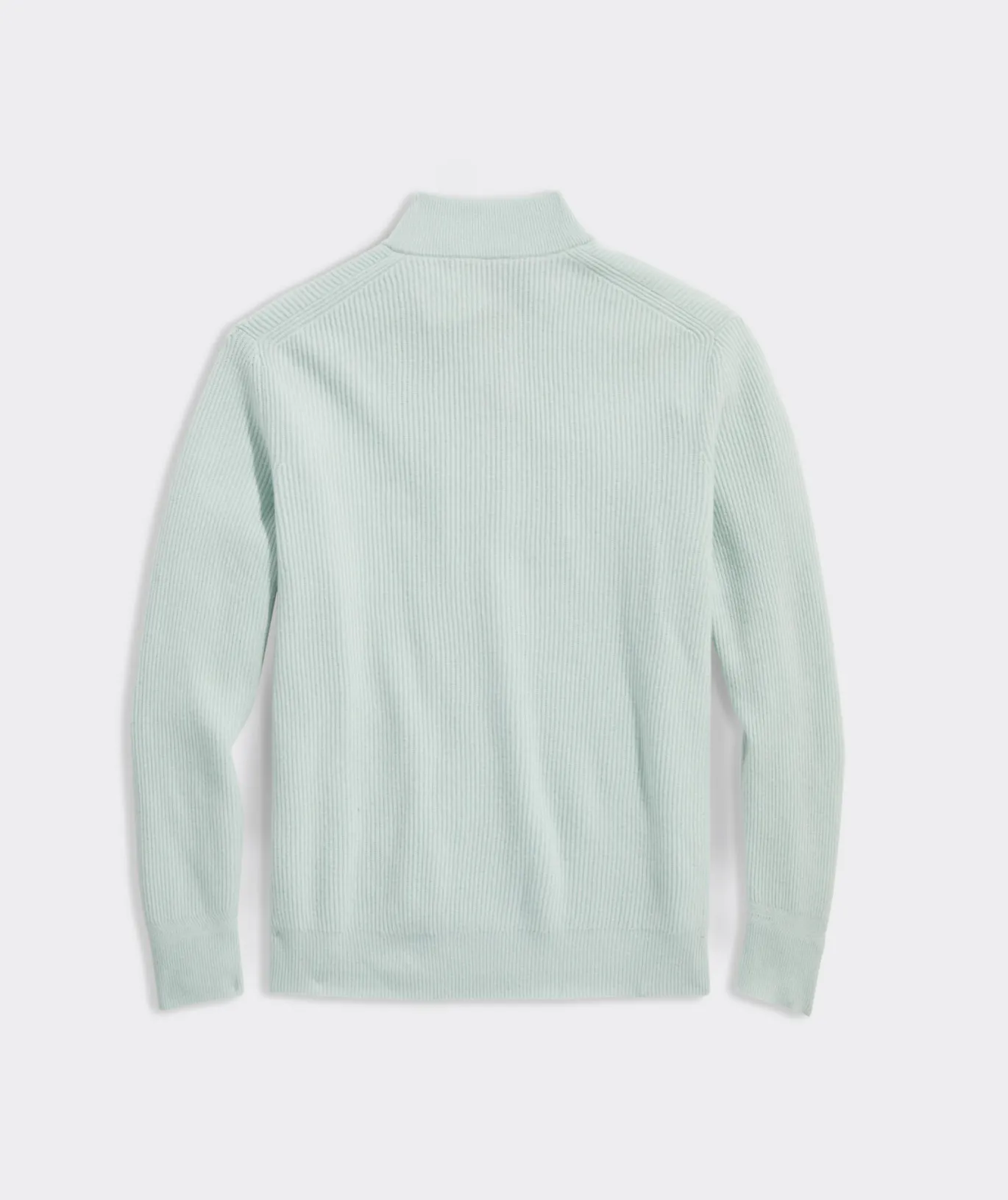 Cashmere Fisherman Rib Quarter-Zip Sweater
