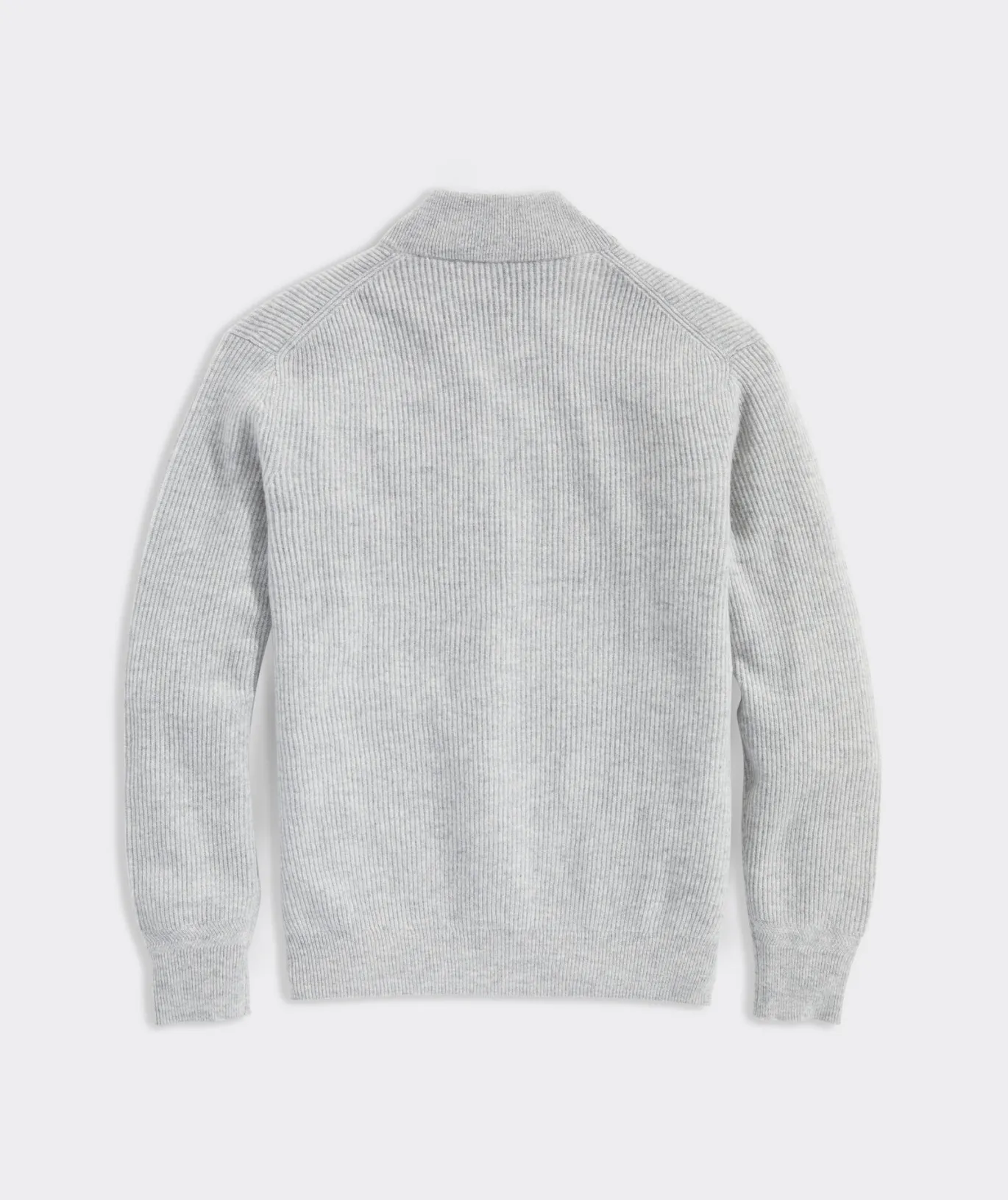 Cashmere Fisherman Rib Quarter-Zip Sweater