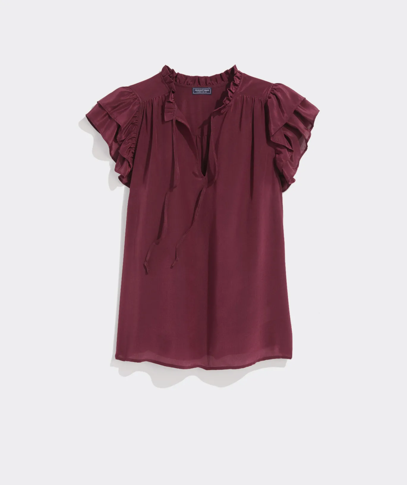 Cinched Puff-Sleeve Top
