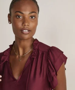 Cinched Puff-Sleeve Top