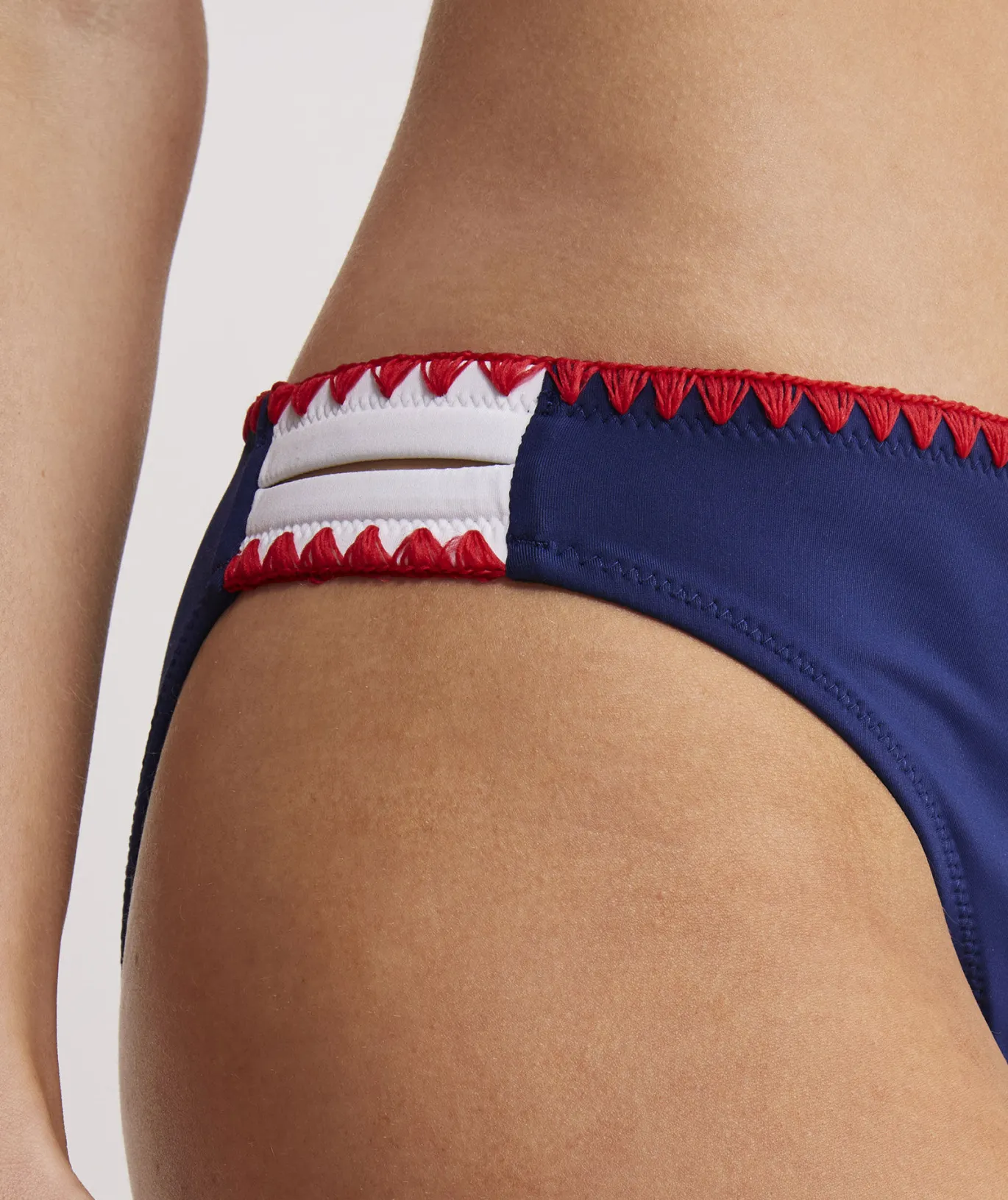 Colorblock Coverstitch Bikini Bottom