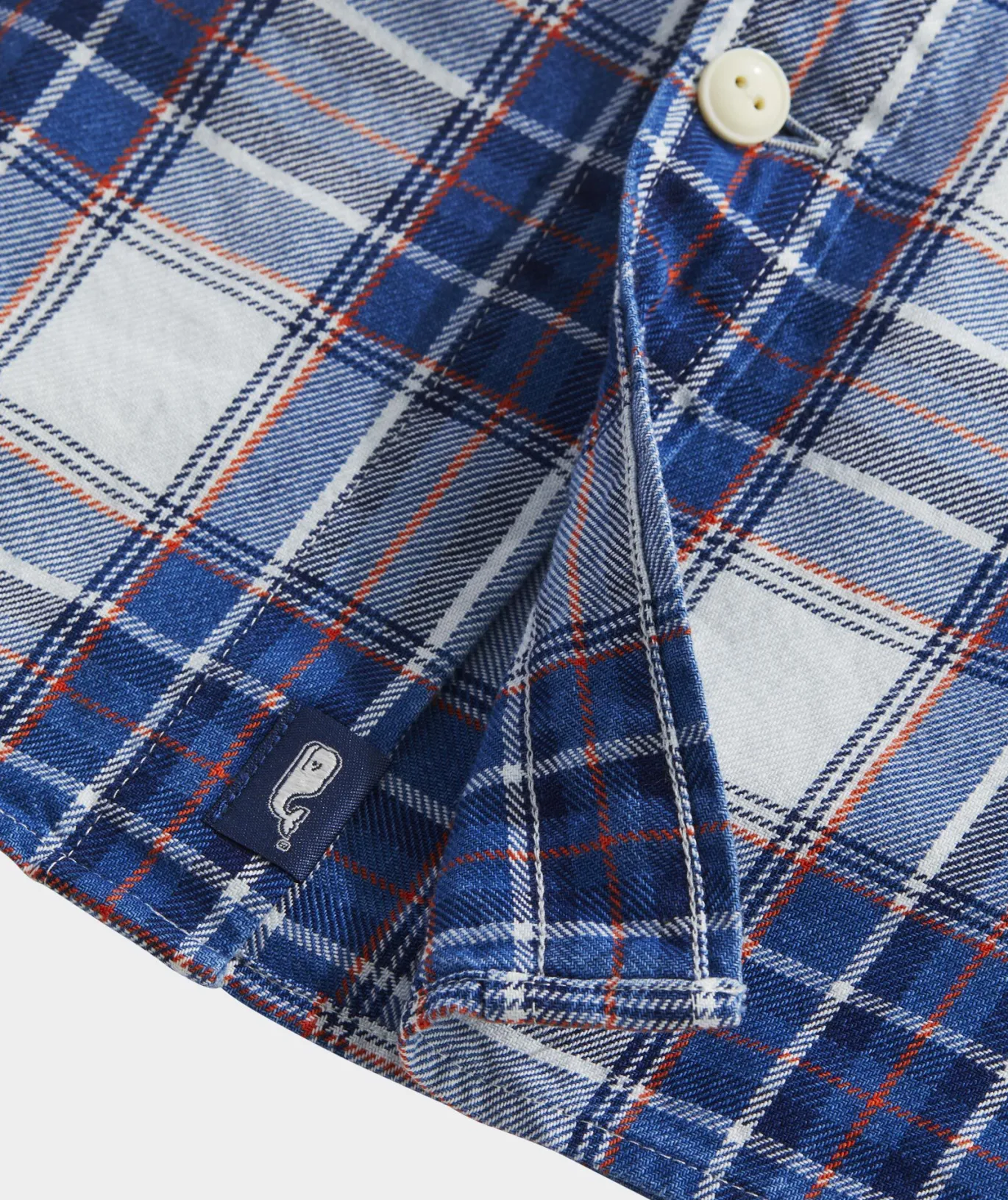 Cotton Twill Indigo Plaid Shirt