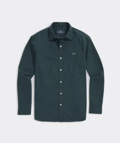 Cotton Twill Spread Collar Gingham Shirt