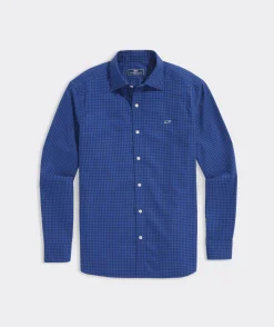 Cotton Twill Spread Collar Gingham Shirt