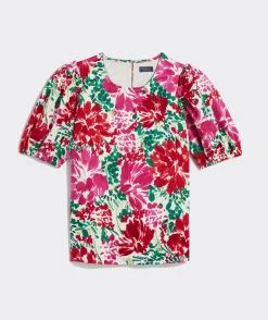 Fenwick Floral Puff-Sleeve Top