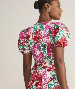 Fenwick Floral Puff-Sleeve Top