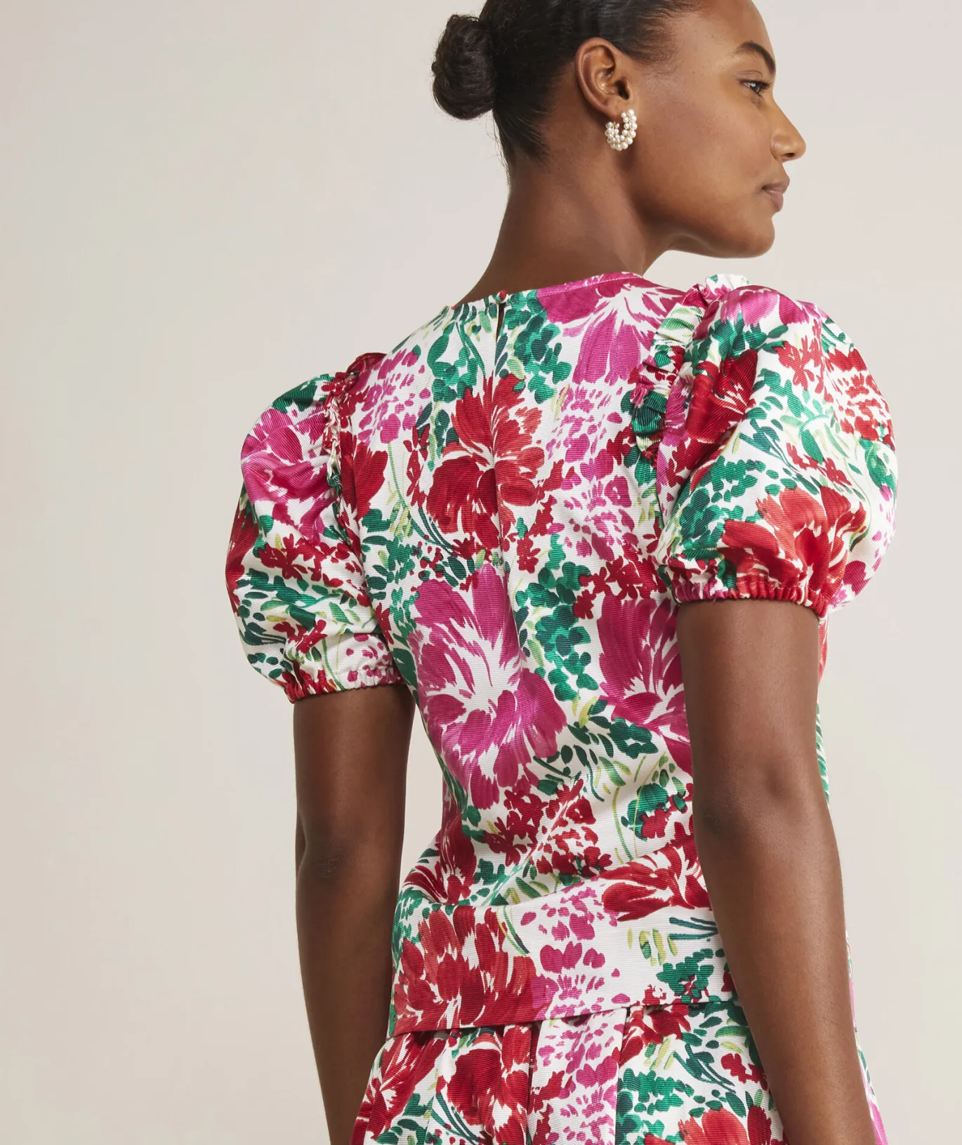 Fenwick Floral Puff-Sleeve Top