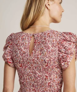Fenwick Paisley Smocked Midi Dress