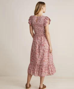 Fenwick Paisley Smocked Midi Dress