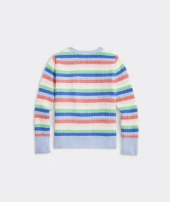 Girls' Breton Stripe Mockneck Sweater