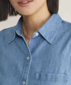 Girls' Eyelet Puff-Sleeve Top