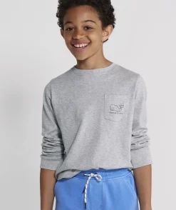 Girls' Garment Dyed Burgee Whale Short-Sleeve Tee