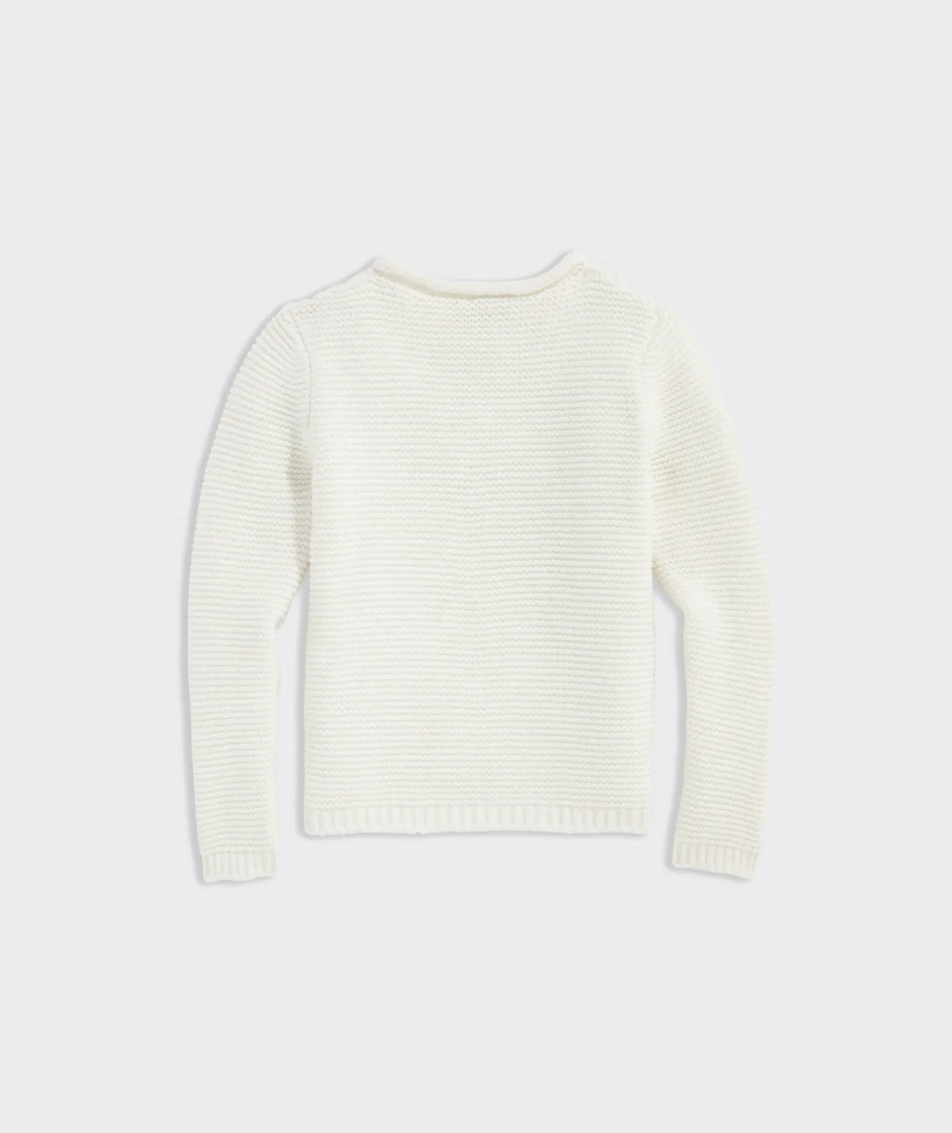 Girls' Striped Puff-Sleeve Crewneck Sweater