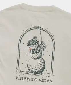 Golf Ball Snowman Long-Sleeve Tee