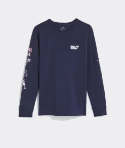 Golf Club Light Outline Whale Long-Sleeve Pocket Tee