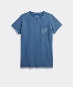 Heathered Vintage Whale Short-Sleeve Pocket Tee