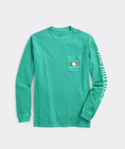 Irish Flag Whale Long-Sleeve Pocket Tee