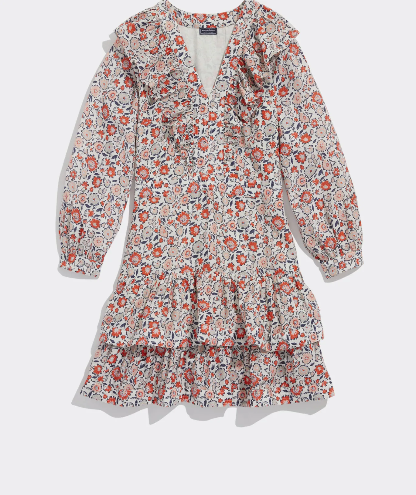 Ivy League Floral Ruffle Dress