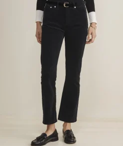 Kick Flare Mid-Rise Corduroy Pants