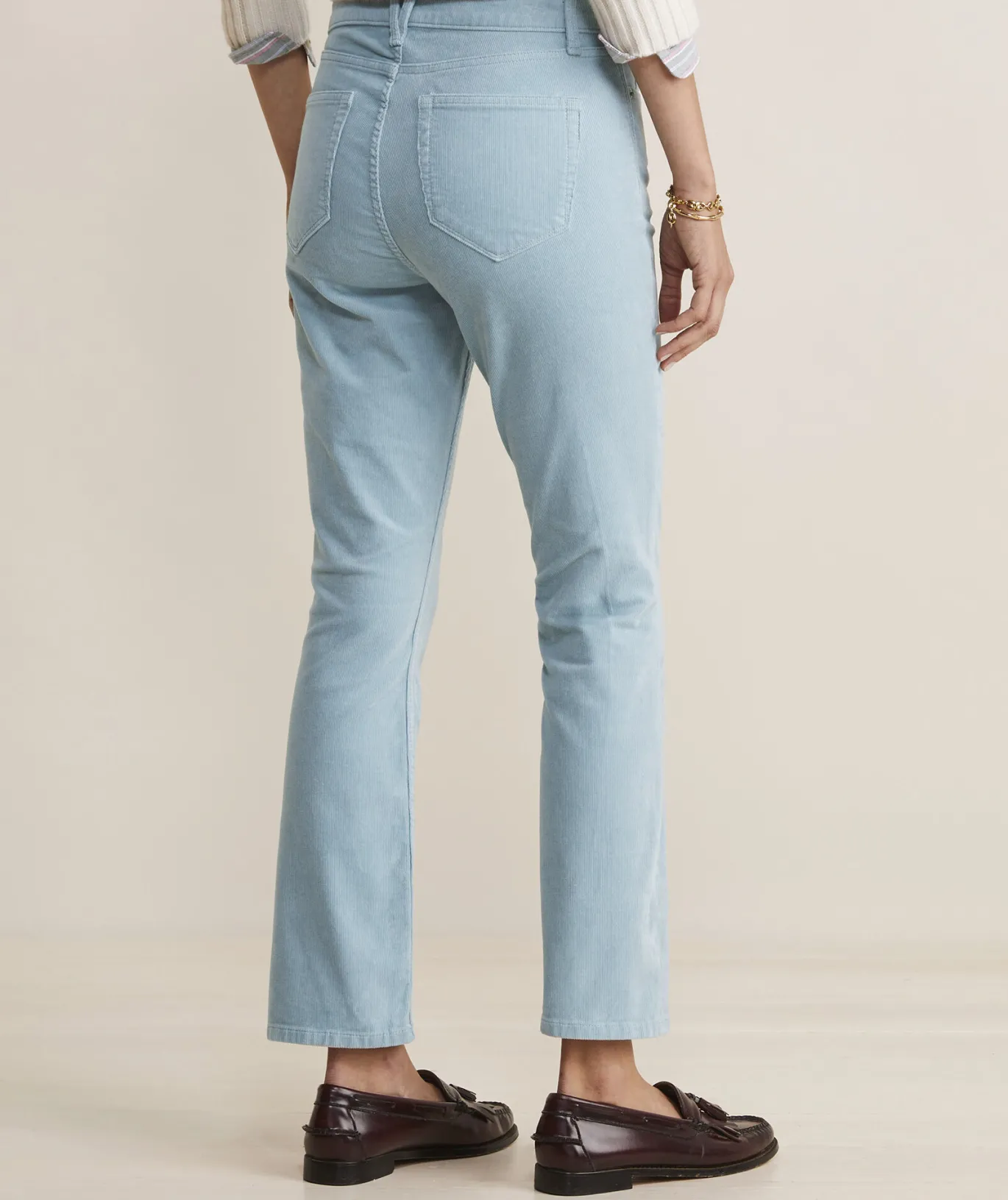 Kick Flare Mid-Rise Corduroy Pants