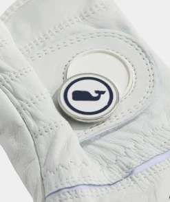 Leather Whale Dot Golf Glove Right Hand