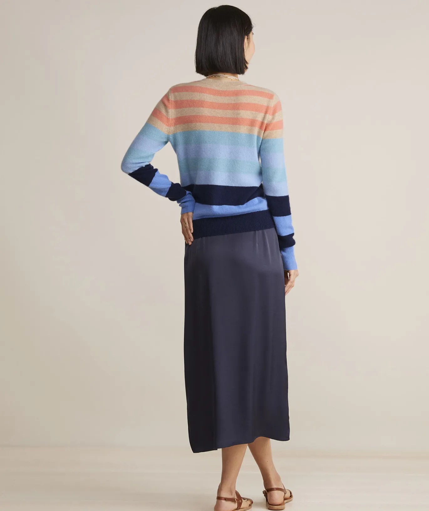 Lightweight Cashmere Open-Front Sweater