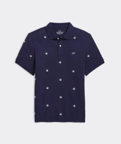 Linen Short-Sleeve Micro Floral Shirt