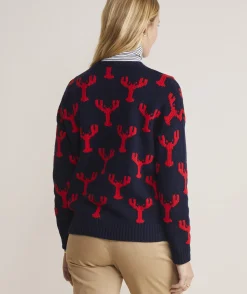 Lobster Fair Isle Crewneck Sweater