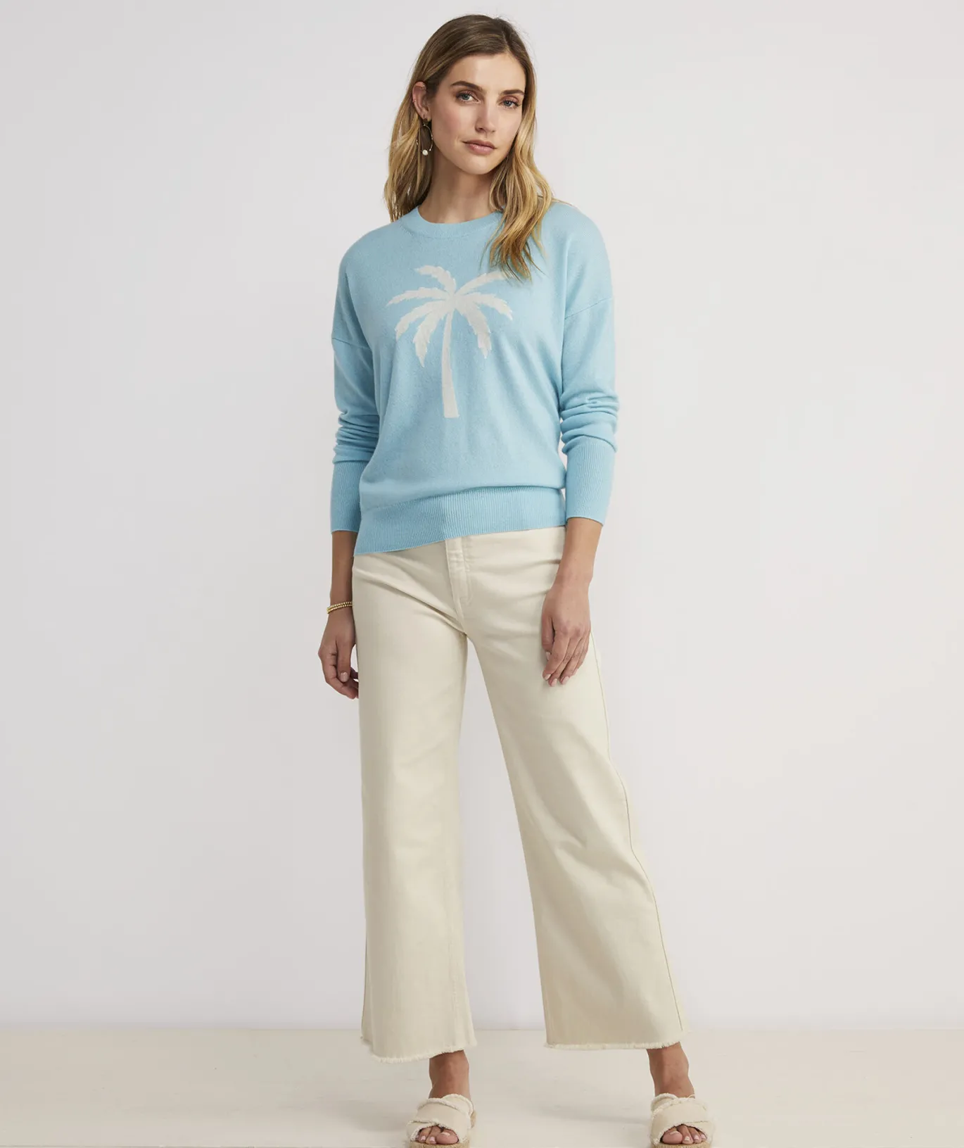 Lobster Intarsia Cashmere Crewneck Sweater