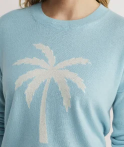 Lobster Intarsia Cashmere Crewneck Sweater