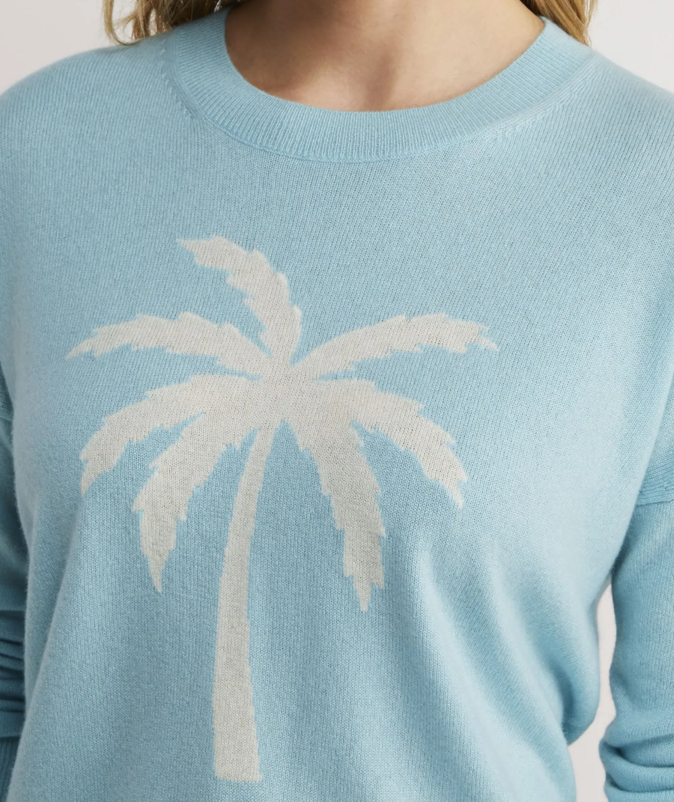 Lobster Intarsia Cashmere Crewneck Sweater