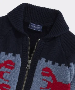 Lobster Shawl Full-Zip Cardigan
