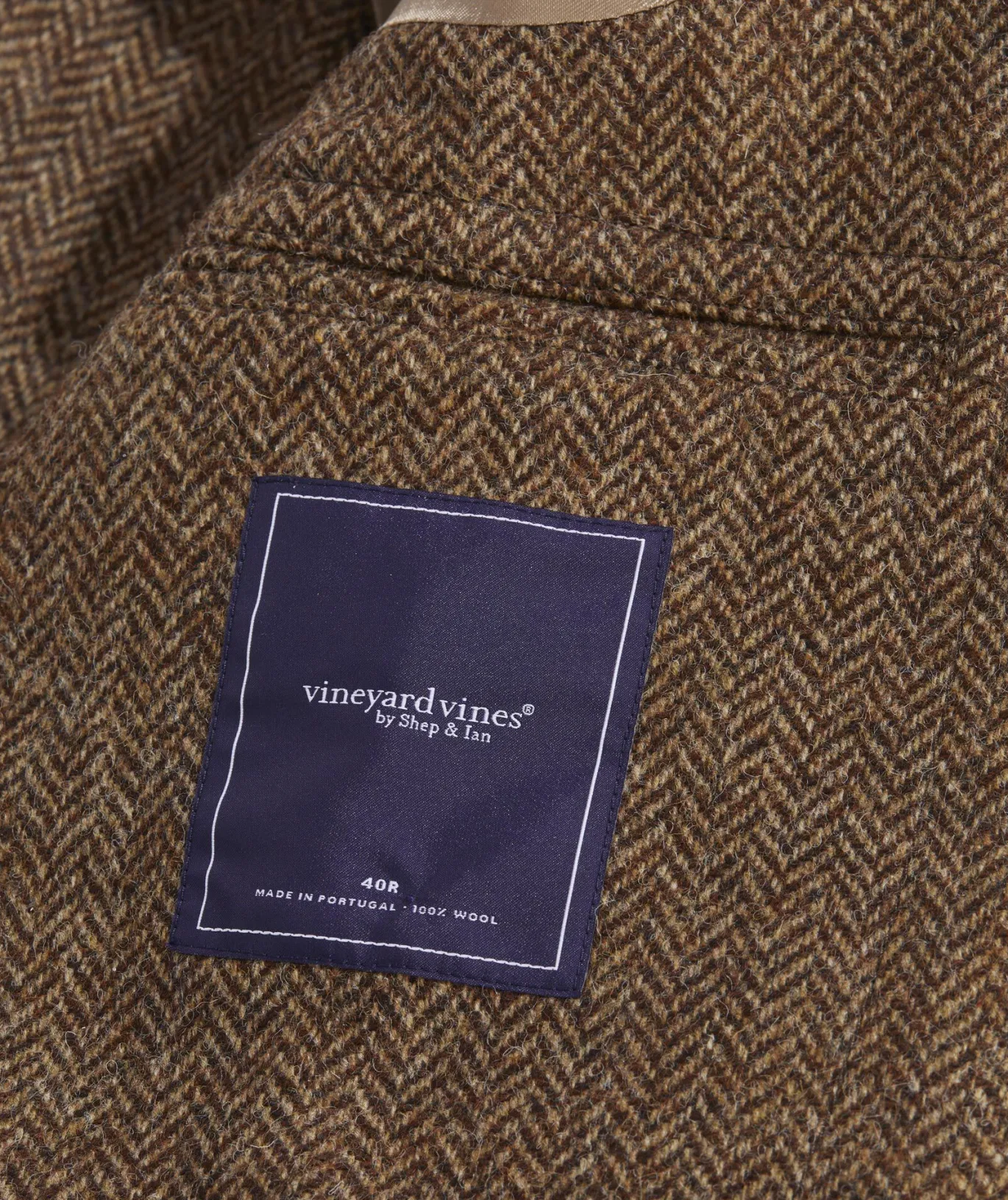 Moon Wool Herringbone Greenwich Blazer